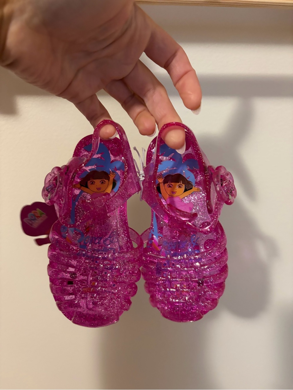 Dora the Explorer Pink Glitter Jelly Sandals